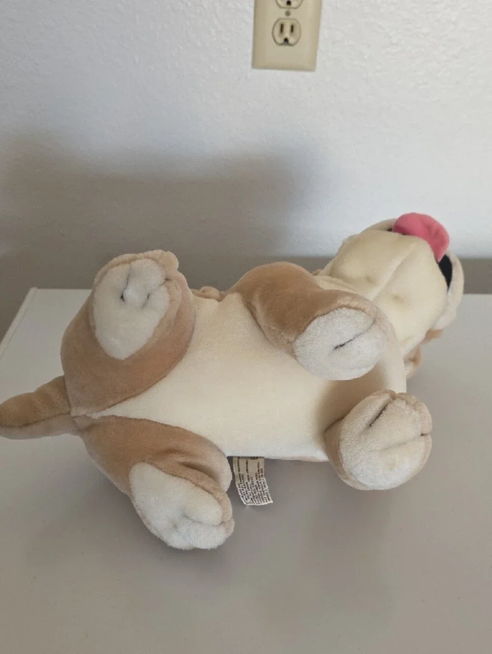 Bestever Plush Bulldog Toy - Tan, Cream, Pink